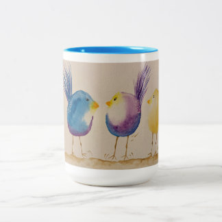 Caneca De Café Em Dois Tons Três Cães De Aves