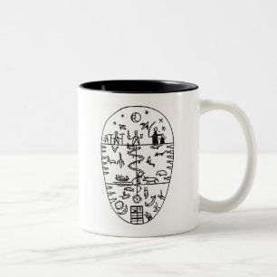 Caneca De Café Em Dois Tons Três camadas de vida