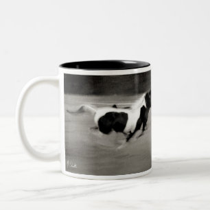 Caneca De Café Em Dois Tons Três Cavalos Galopantes