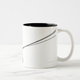 Caneca De Café Em Dois Tons Três Dobermans na trela