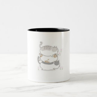 Caneca De Café Em Dois Tons três gatos bonitos
