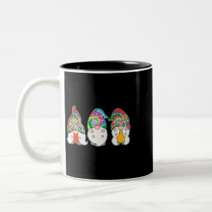 Caneca De Café Em Dois Tons Três Hippie Gnomos Camisetas Paz Gnomo Funny Retro