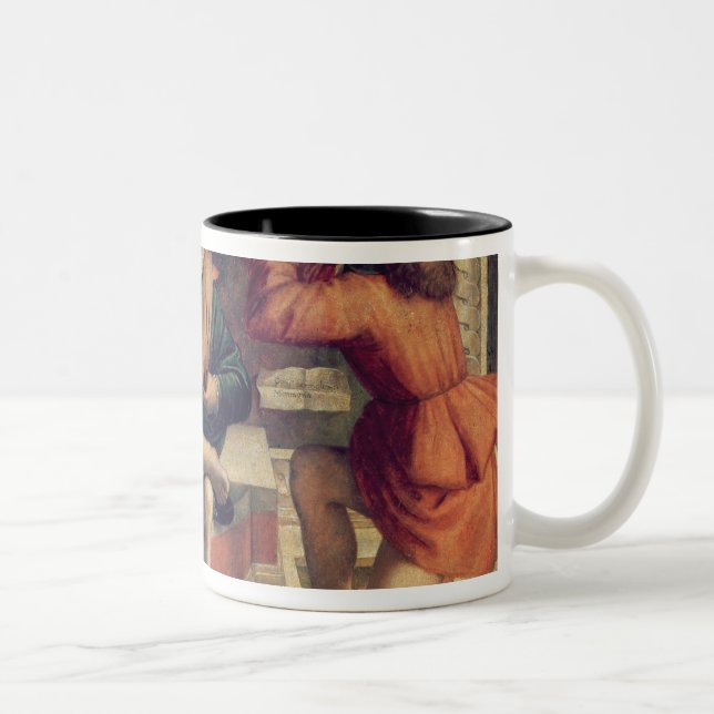 Caneca De Café Em Dois Tons Três músicos do anjo (Direita)