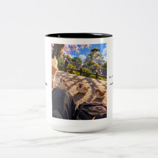 Caneca De Café Em Dois Tons Três pardais