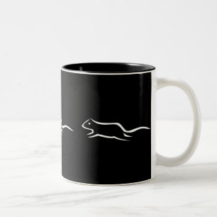 Caneca De Café Em Dois Tons Três ratos Running brancos