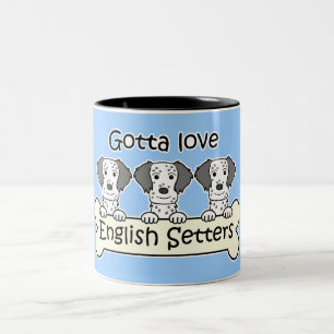 Caneca De Café Em Dois Tons Três setter ingleses