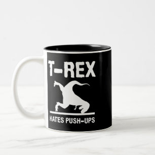 Caneca De Café Em Dois Tons TRex Mardi Gras Dinossaur Mardi Grawr Mardi Grasau