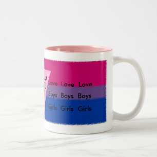 CANECA DE CAFÉ EM DOIS TONS TRIÂNGULO FÊMEA DO ROSA DA BANDEIRA DO BI