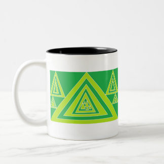 Caneca De Café Em Dois Tons Triângulos