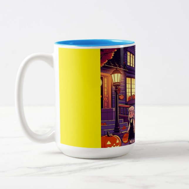 Caneca De Café Em Dois Tons Trick-or-Treatores (Esquerda)
