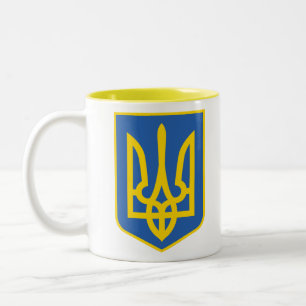 CANECA DE CAFÉ EM DOIS TONS TRIDENTE DA UCRÂNIA