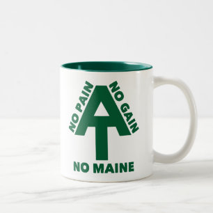 Caneca De Café Em Dois Tons Trilha Appalachian Sem Dor Sem Ganho Sem Maine