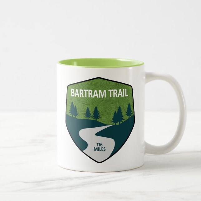 Caneca De Café Em Dois Tons Trilha Bartram Geórgia Carolina do Norte (Direita)