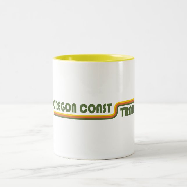 Caneca De Café Em Dois Tons Trilha Costeira de Oregon (Centro)