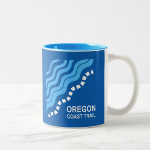 Caneca De Café Em Dois Tons Trilha Costeira de Oregon