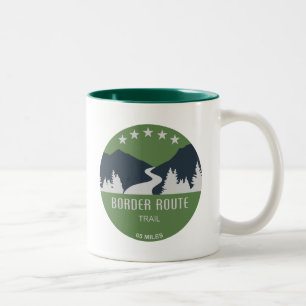 Caneca De Café Em Dois Tons Trilha da Rota da Fronteira Minnesota