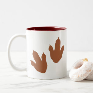 Caneca De Café Em Dois Tons Trilha de Dino