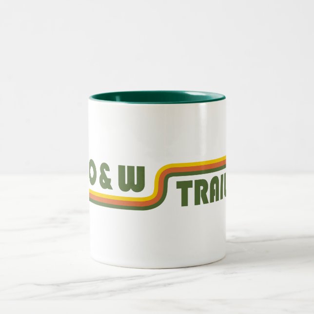 Caneca De Café Em Dois Tons Trilha de Trilho O&W (Centro)