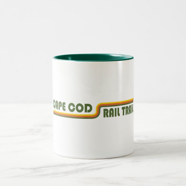 Caneca De Café Em Dois Tons Trilha do Cabo Cod Rail (Centro)