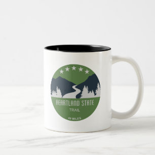 Caneca De Café Em Dois Tons Trilha do Estado da Heartland