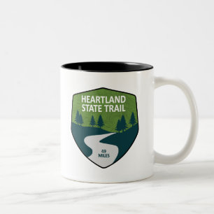 Caneca De Café Em Dois Tons Trilha do Estado da Heartland