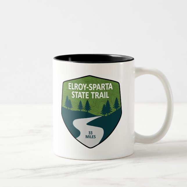 Caneca De Café Em Dois Tons Trilha do Estado Elroy-Sparta (Direita)