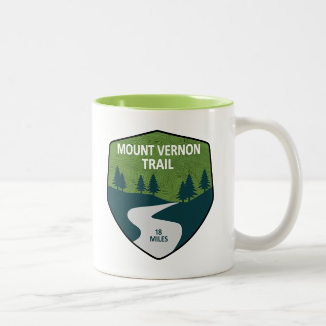 Caneca De Café Em Dois Tons Trilha do Monte Vernon (Direita)