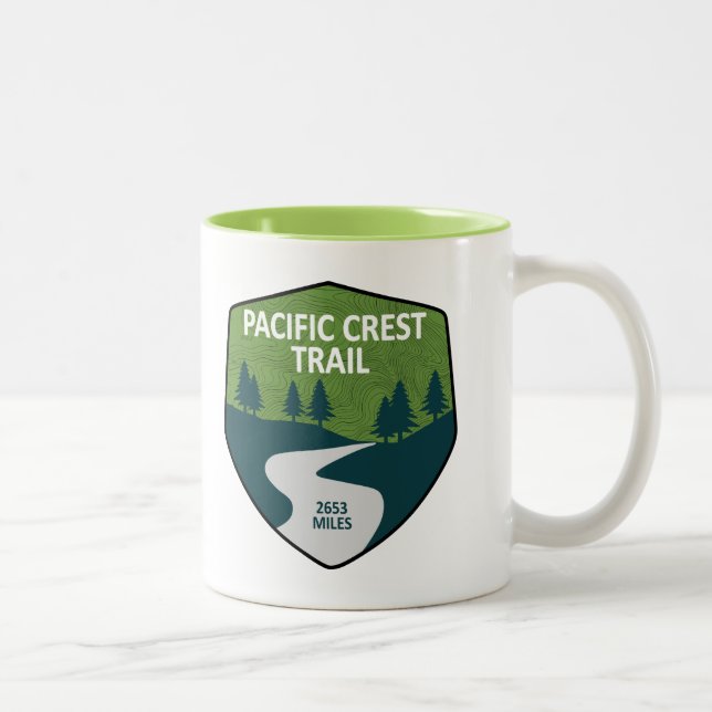 Caneca De Café Em Dois Tons Trilha do Pacífico Crest (Direita)