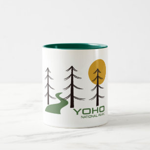 Caneca De Café Em Dois Tons Trilha do Parque Nacional Yoho