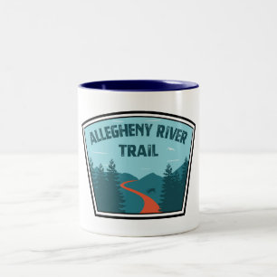 Caneca De Café Em Dois Tons Trilha do rio Alegheny