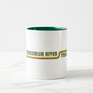 Caneca De Café Em Dois Tons Trilha do Rio Sammamish Washington