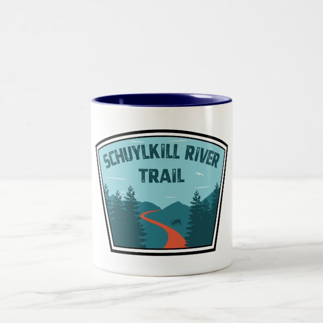 Caneca De Café Em Dois Tons Trilha do Rio Schuylkill (Centro)