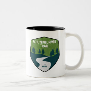 Caneca De Café Em Dois Tons Trilha do Rio Schuylkill