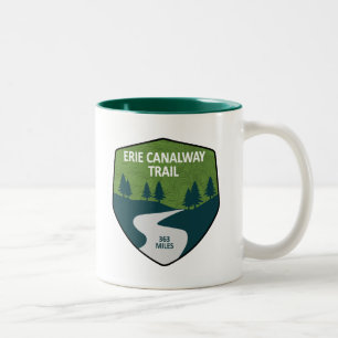Caneca De Café Em Dois Tons Trilha Erie Canalway