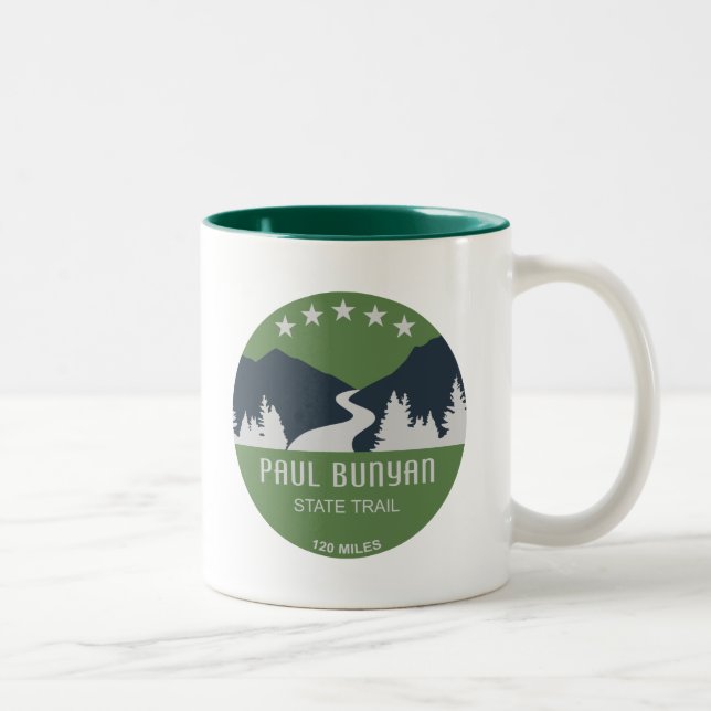 Caneca De Café Em Dois Tons Trilha Estadual Paul Bunyan (Direita)