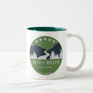 Caneca De Café Em Dois Tons Trilha ferroviária Kettle Valley na Colômbia Britâ