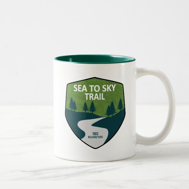 Caneca De Café Em Dois Tons Trilha Sea To Sky Columbia Britânica (Direita)