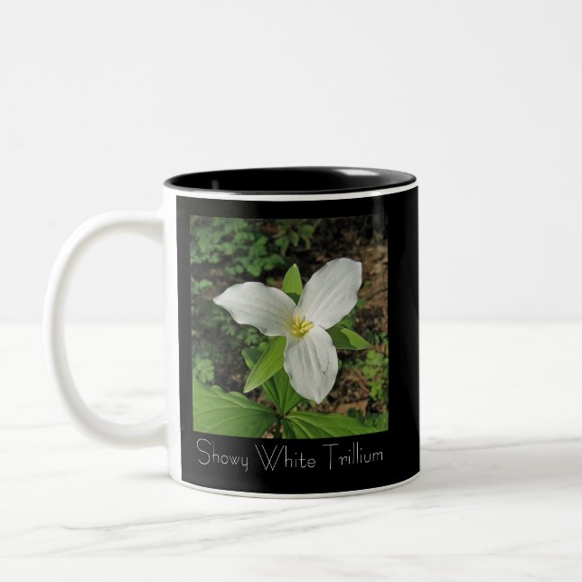 Caneca De Café Em Dois Tons Trillium branco Showy (Esquerda)