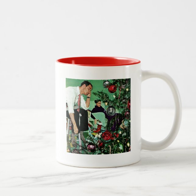 Caneca De Café Em Dois Tons Trimando a Árvore (Direita)