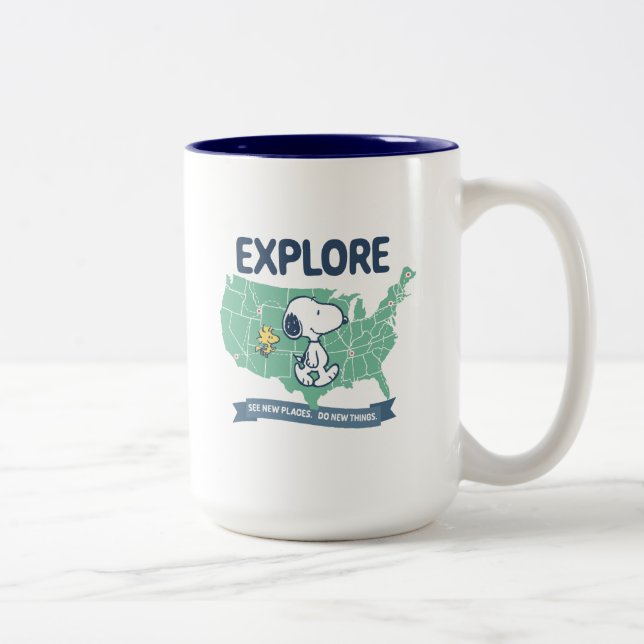 Caneca De Café Em Dois Tons Trippin rodoviário | Explorações de amendoins (Direita)