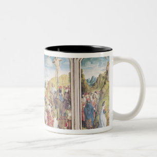 Caneca De Café Em Dois Tons Triptych da crucificação