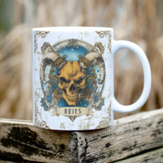 Caneca De Café Em Dois Tons Tripulação Retroativa Personalizada Grunge Zodiac