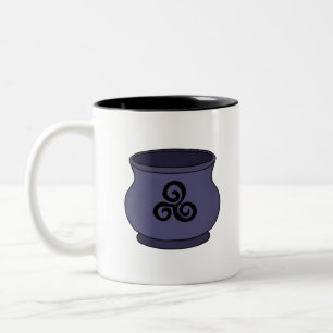 Caneca De Café Em Dois Tons Triskele Triskelion Triple Spiral Cauldron