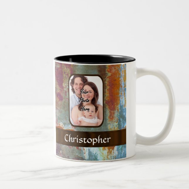Caneca De Café Em Dois Tons Triturado urbano moderno (Direita)