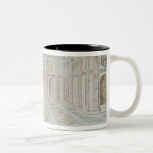 Caneca De Café Em Dois Tons Triumph da cristandade, das salas de Raphael