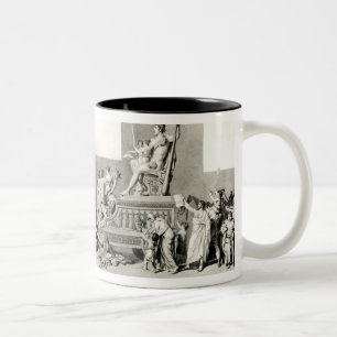Caneca De Café Em Dois Tons Triumph das pessoas francesas sobre a monarquia