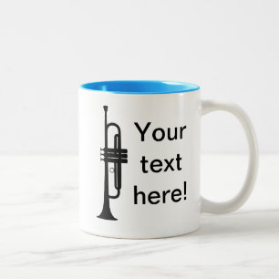Caneca De Café Em Dois Tons Trombeta personalizada