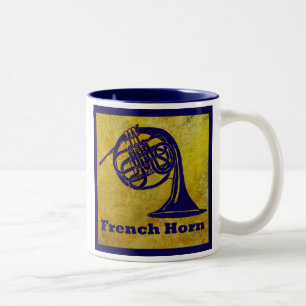 Caneca De Café Em Dois Tons Trompa francesa no ouro