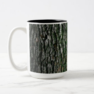 Caneca De Café Em Dois Tons Tronco de Árvore