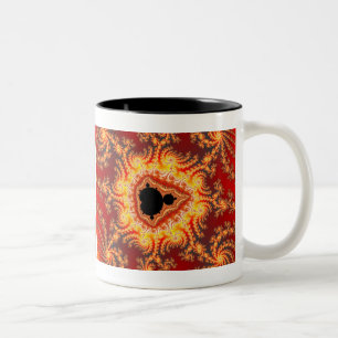Caneca De Café Em Dois Tons Trono da satã - Fractal